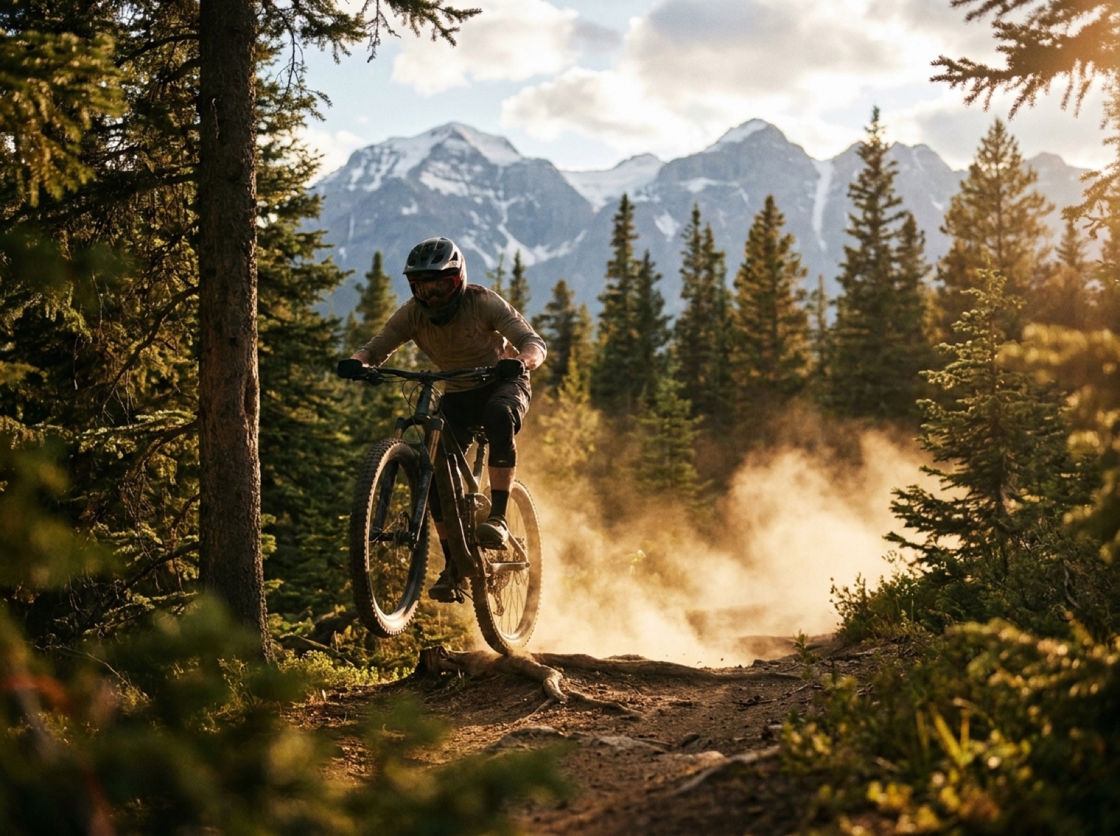 Mountain biking the trails above Fernie